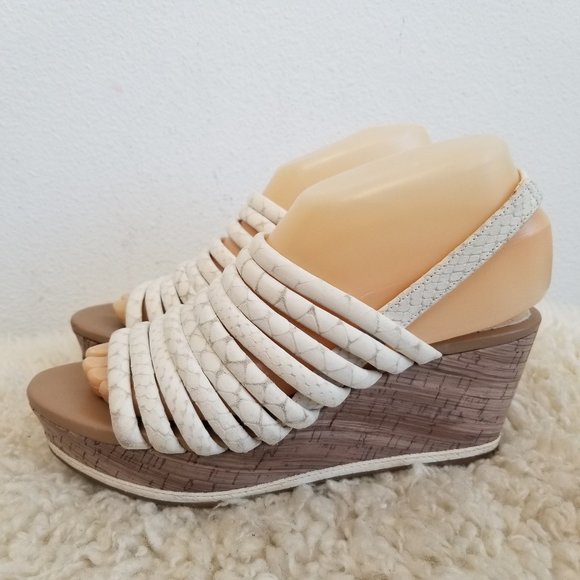 Donald J Pliner FENN Snake Skin Strappy Wedge 7.5M - Picture 3 of 12